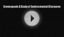 PDF Download Greenspeak: A Study of Environmental